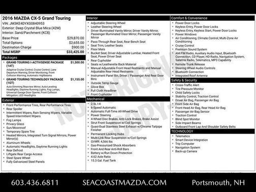 2016 Mazda CX-5 Grand Touring