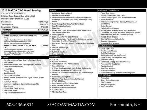 2016 Mazda CX-5 Grand Touring