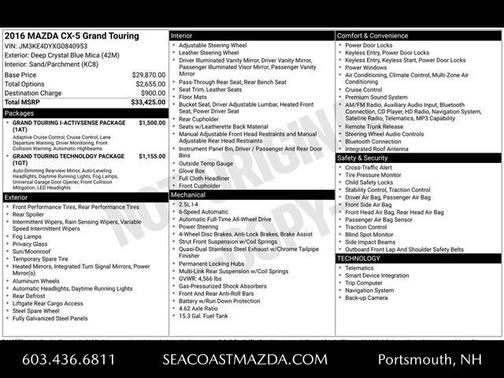2016 Mazda CX-5 Grand Touring