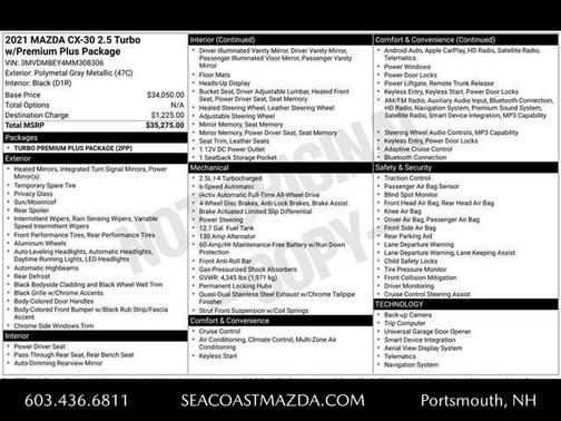 2021 Mazda CX-30 Premium Package