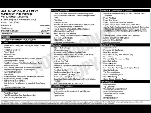 2021 Mazda CX-30 Premium Package