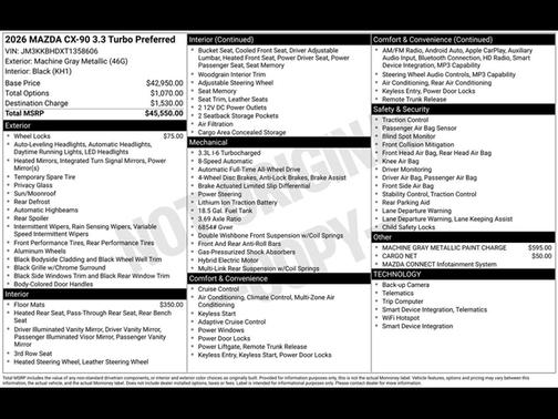 2026 Mazda CX-90 Preferred