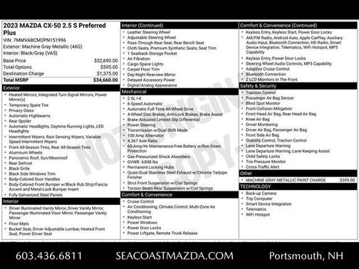 2023 Mazda CX-50 2.5 S Preferred Plus Package