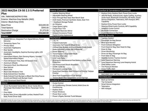 2023 Mazda CX-50 2.5 S Preferred Plus Package