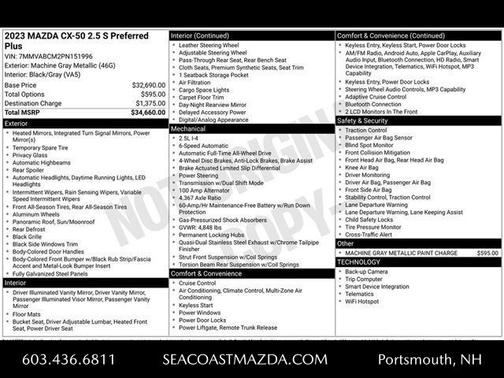 2023 Mazda CX-50 2.5 S Preferred Plus Package