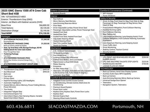 2025 GMC Sierra 1500 AT4