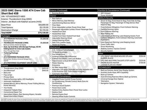 2025 GMC Sierra 1500 AT4