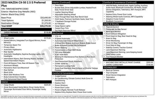 Machine Gray Metallic 2023 Mazda CX-50 2.5 S Preferred Plus Package