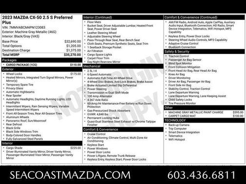 Machine Gray Metallic 2023 Mazda CX-50 2.5 S Preferred Plus Package