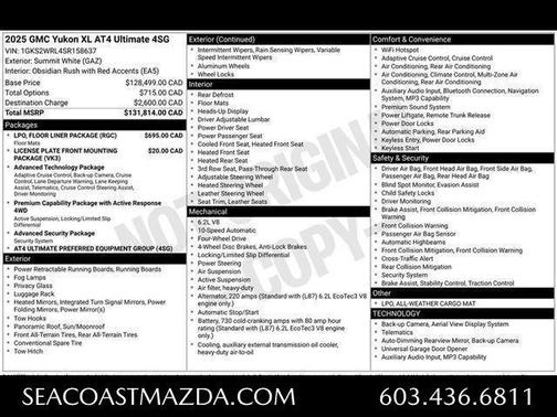 White 2025 GMC Yukon XL AT4 Ultimate