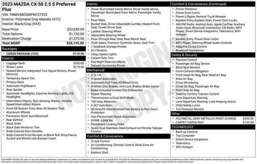 2023 Mazda CX-50 2.5 S Preferred Plus Package