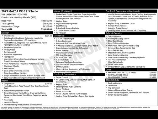 2023 Mazda CX-5 2.5 Turbo