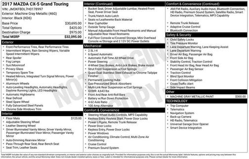 Machine Gray Metallic 2017 Mazda CX-5 Grand Touring