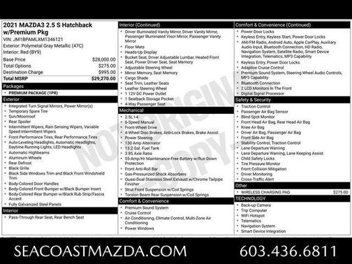 Polymetal Gray Metallic 2021 Mazda Mazda3 FWD w/Premium Package
