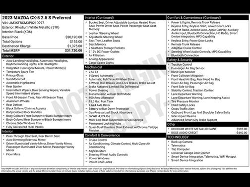 2023 Mazda CX-5 2.5 S Preferred Package