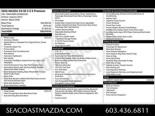 2026 Mazda CX-50 2.5 S PREMIUM