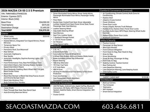 2026 Mazda CX-50 2.5 S PREMIUM