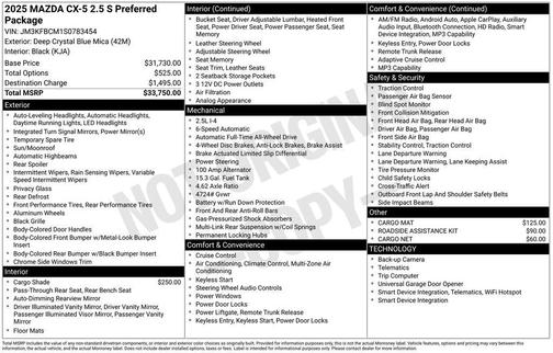 2025 Mazda CX-5 2.5 S Preferred Package