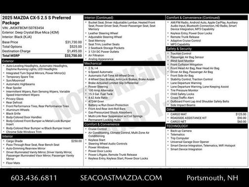2025 Mazda CX-5 2.5 S Preferred Package