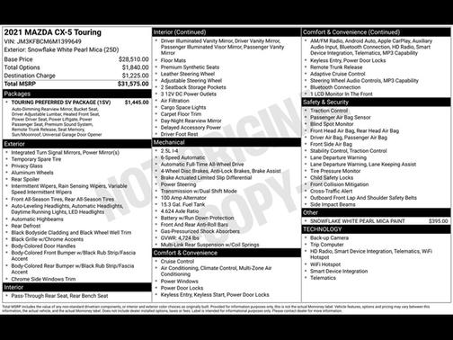 2021 Mazda CX-5 Touring