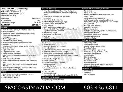 Ceramic Metallic 2018 Mazda CX-3 Touring