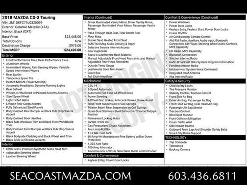 Ceramic Metallic 2018 Mazda CX-3 Touring