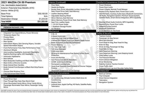 2021 Mazda CX-30 Premium Package