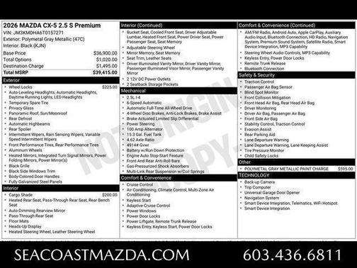 Polymetal Gray Metallic 2026 Mazda CX-5 Preferred