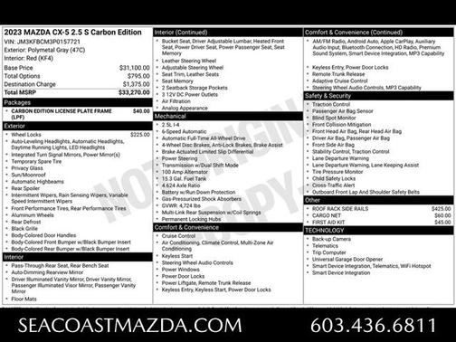 2023 Mazda CX-5 2.5 S Carbon Edition