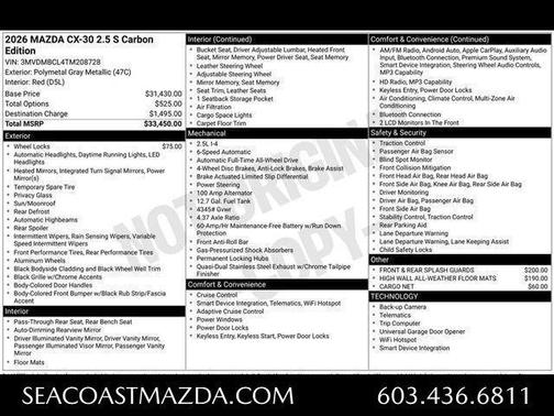Polymetal Gray Metallic 2026 Mazda CX-30 2.5 S Carbon Edition