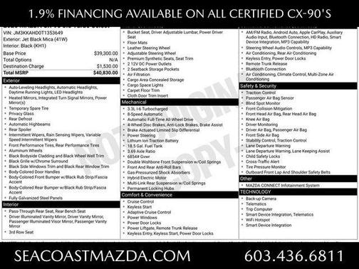 Jet Black Mica 2026 Mazda CX-90 3.3 Turbo Select