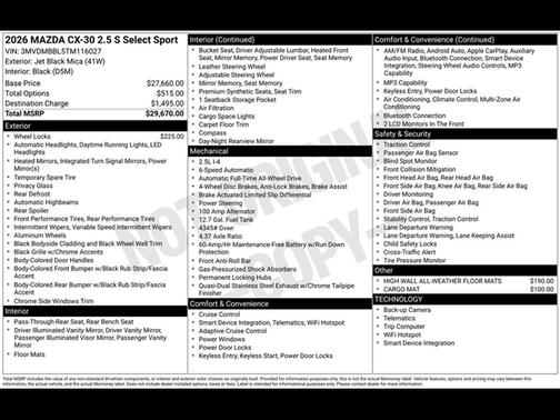2026 Mazda CX-30 Select