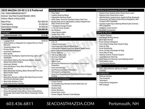 2025 Mazda CX-50 2.5 S Preferred Package