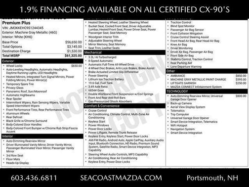 2025 Mazda CX-90 3.3 Turbo S Premium Plus Package