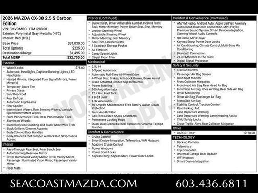 Polymetal Gray Metallic 2026 Mazda CX-30 2.5 S Carbon Edition