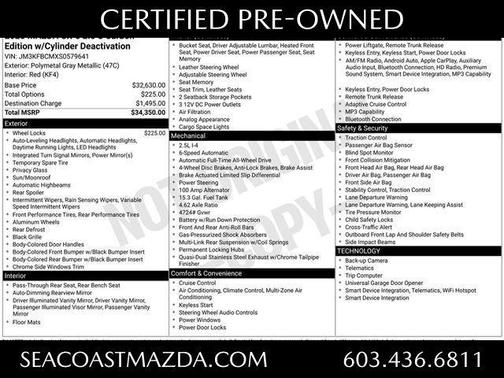 Polymetal Gray Metallic 2025 Mazda CX-5 2.5 S Carbon Edition