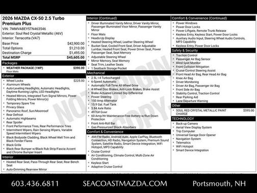 2026 Mazda CX-50 Turbo Premium Plus