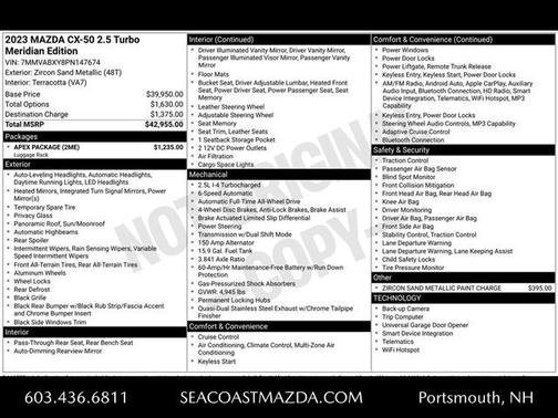 2023 Mazda CX-50 2.5 Turbo Meridian Edition