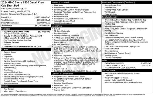 Gray 2024 GMC Sierra 1500 Denali
