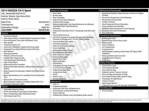 2014 Mazda CX-5 Sport