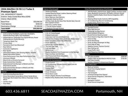 2026 Mazda CX-90 S Premium