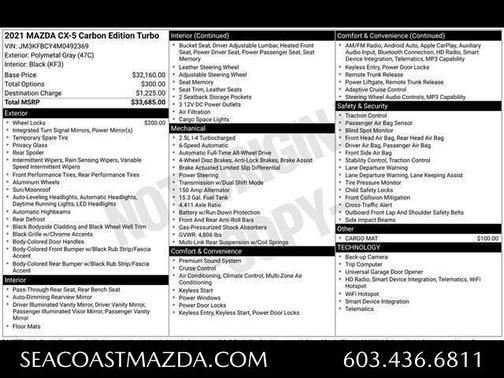 2021 Mazda CX-5 Carbon Edition Turbo