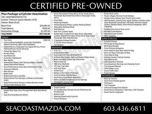 Platinum Quartz Metallic 2025 Mazda CX-5 2.5 S Premium Plus Package