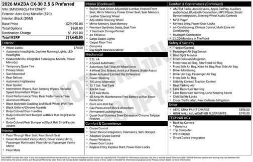 2026 Mazda CX-30 Preferred