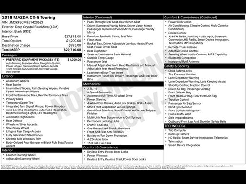 2018 Mazda CX-5 Touring