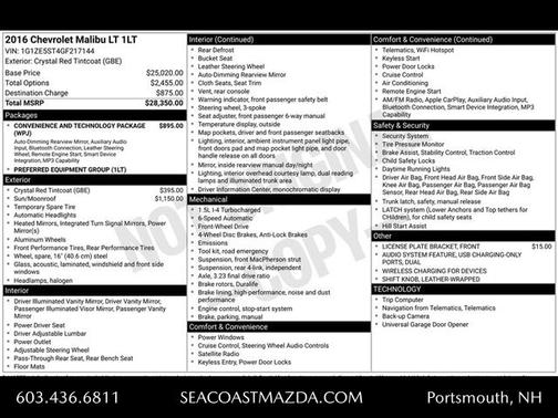 2016 Chevrolet Malibu 1LT