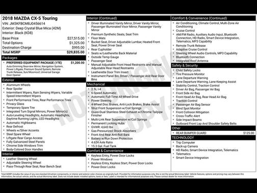 2018 Mazda CX-5 Touring