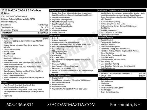 2026 Mazda CX-30 CE