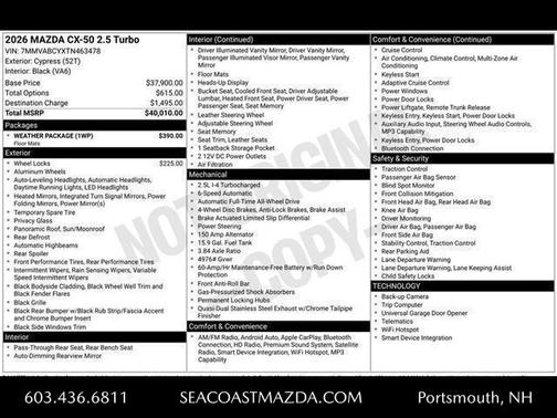 2026 Mazda CX-50 2.5T