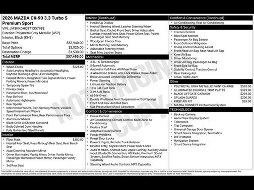 2026 Mazda CX-90 S Premium